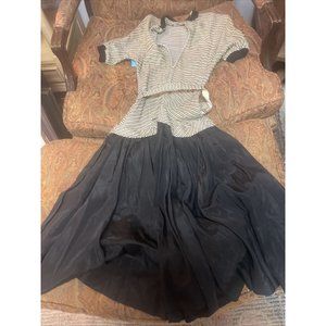 1930s Prop Waist Vintage Dress As Is